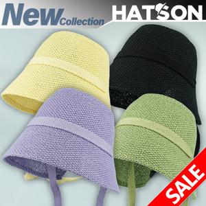 [햇츠온]HatsON 여성 폴리 밀짚 보닛 벙거지 햇 모자 H2-2401 AA