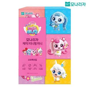[땡큐온]모나리자 캐치 티니핑 미니각티슈 230매 6입