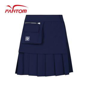 [팬텀] 여성 포켓 포인트 플리츠 큐롯 스커트