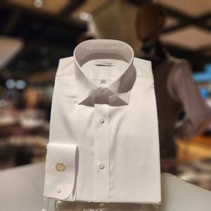 듀퐁셔츠 SE4SM21LS351SWH 24SS 하이퀄리티의 순면 300수 트윌  화이트 슬림 핏 셔츠