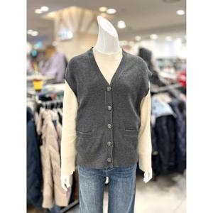 소고 세이브존01  혼방 버튼 니트 조끼 TAK1QA010