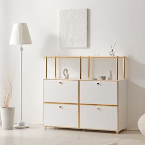 나무뜰 로아 골드 GH1200X4 2단선반 거실장 콘솔 PKF138C (착불)