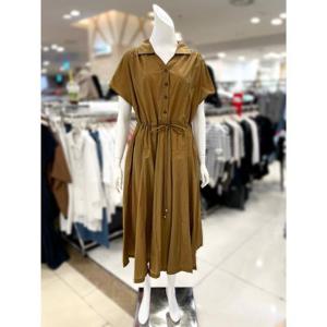 소고 세이브존01 허리 밴딩 카라넥 롱 원피스 AJ2PA18