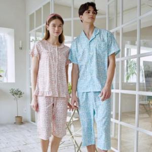 비너스 DP01 시원한 지지미 여성반팔잠옷 PA4434W