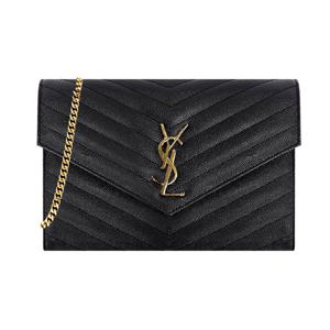 [생로랑] 모노그램 엠보스드 파우치 백/블랙/617662 BOW01 1000