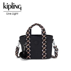 [키플링]키플링 끈이 포인트인 토트 크로스백 민타 블랙 크로스 웹 KOCBT15 BKCW