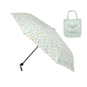 [루이까또즈(우양산)]50 미니플라워마켓 에코백 암막코팅 3단 슬림 우양산 MULQU60080