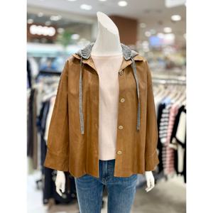 [트리아나]니트 후드 양가죽 재킷 AK3QA61