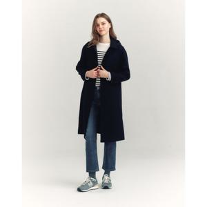 헤지스 여성 24FW 반값세일네이비 발마칸 롱 트렌치 코트 HSCO4D8C3N2