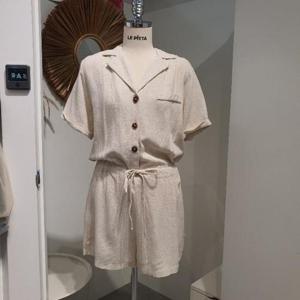 르피타 HC06 린넨 점프  수트(베이지) L222UJS702