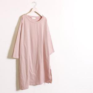 빅사이즈면롱티 0079L408 심플절개박시원피스 NB