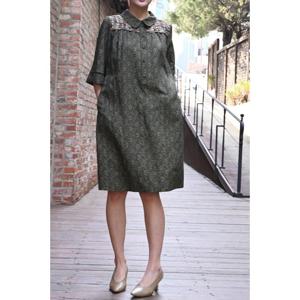 [비꼴리끄(여성)]크로세 배색 원피스 B232WO3010