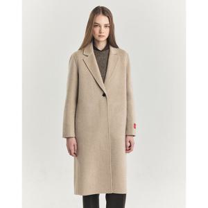 헤지스 여성 24FW 반값세일캐시미어100% 라이트베이지 핸드메이드 롱 코트 HSCO4D007I1
