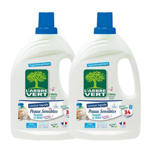 [라브르베르] 리시브 리퀴드 세탁세제 민감성피부용 1.53L 2개