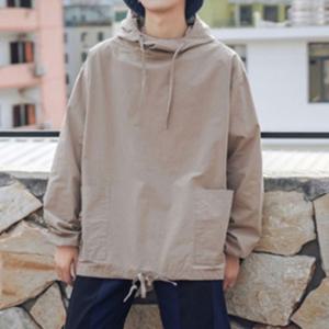남자 오버핏 아노락 후드티셔츠 데일리 캐주얼 패션