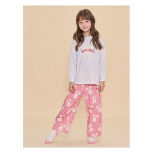 [빈폴키즈]빙키 티셔츠 잠옷 세트  라이트 그레이 (BI4X41U052)