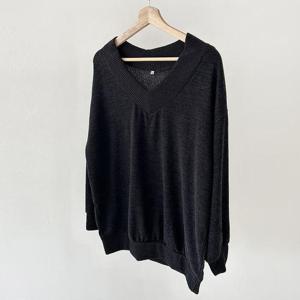 빅사이즈루즈니트 3125L412 플레버브이넥여리니트티 WX