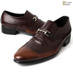 [멜팅브라운] 남성 윙팁 구두 남자 소가죽 구두 D058
