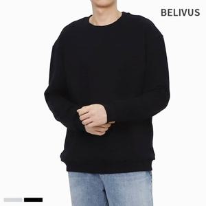 빌리버스 남성 라운드 맨투맨 솔리드 베이직 긴팔티 BHZ022