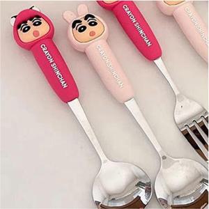 아트박스/키즈키즈 짱구는못말려 피규어 숟가락 핫핑크C02074