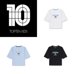 [탑텐키즈]MKF2TS1203 남아) 쿨에어 코튼 크루넥 7부 티셔츠