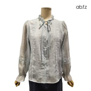 [에이비에프지]프릴넥 포인트 러블리 긴팔 블라우스 APZ1HB39C