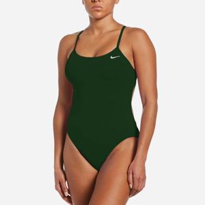 나이키스윔 NESSA018-309 앤서 솔리드 컷아웃 자수 앤 하이컷 파인 그린 - 여성 수영복
