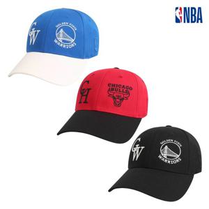 NBA N255AP456P 공용 팀 로고 투 패널 자수 하드 플렉스캡 모자 STG