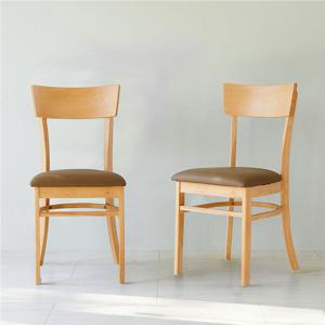 베스트리빙 민트 고무나무 인테리어 원목 식탁 의자 2개