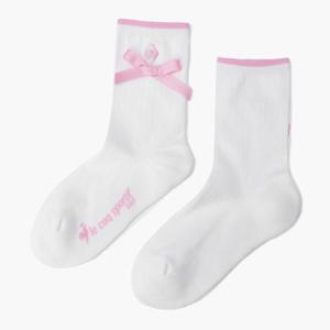 [르꼬끄골프] 여성 리본 장식 미들 삭스 (GQ122LSO31)