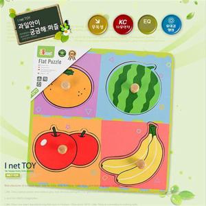비가VIGA 궁금해 퍼즐 과일 모형 원목 꼭지 퍼즐