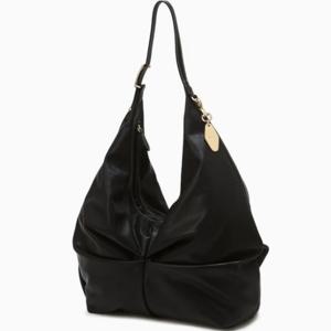 [질스튜어트] 보우백 블랙 소프트 고트레더 셔링 숄더백 L JABA5E219BK