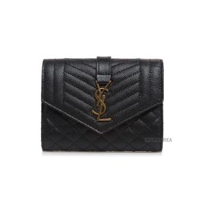 [생로랑] 여성 모노그램 컴팩트 지갑 651028 BOW91 1000