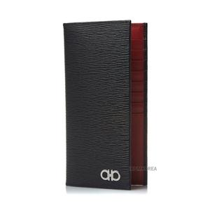 [페라가모] FW24 남성 바이폴드 장지갑 66 A069 NERO RED 0686018