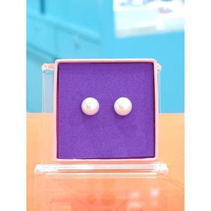 로뎀 세이브존05 천연 담수진주 은침 귀걸이(8mm) RRDB24020178