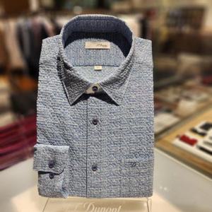 듀퐁셔츠 SE5SM11LS120SNY 비지니스 라인 시원한 여름 폴리써커 혼방 일반 핏 남방