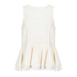 [에이비에프지]백 단추 포인트 러블리 민소매 블라우스 APZ2QB32F