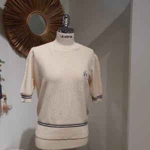 르피타 HC06 M써클 와플 조직 라운드 니트(아이보리) L252BSW407