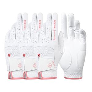 네오글러브 합피v2.0 핑크 여성 한손 골프장갑 극세사 이중덧댐 3장세트