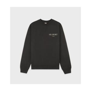 스포티앤리치 긴팔 티셔츠 ST071512304BA02 FADED BLACK CREAM D