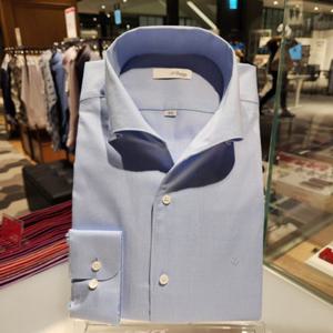 듀퐁셔츠 SE5SM21LS309SBU 25SS 면 레이온 프리노트 캐쥬얼 카라 스넵 슬림 핏 셔츠