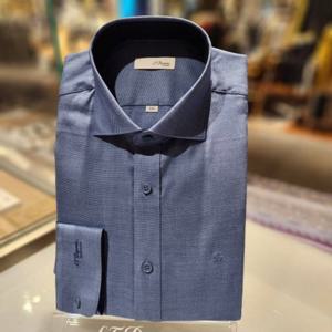 듀퐁셔츠 SE4FM21LS314SNY 24FW 컴포터블 레이온 혼방 도비 스트레치 슬림 핏 셔츠