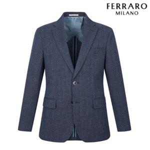 [페라로밀라노] 솔리드 라이크 린넨 혼방 자켓 D/블루 AM0FOZC20845