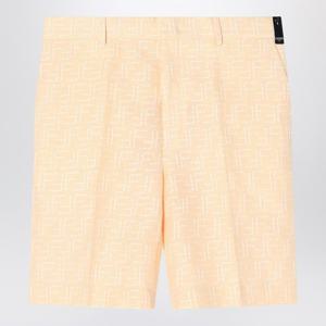 펜디 라이트 옐로우 리넨 FF 자카드 버뮤다 쇼츠 FB0821AU6Y F0