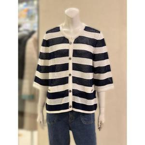 벨리시앙 세이브존01 스트라이프 코튼 가디건(2color) KT4201