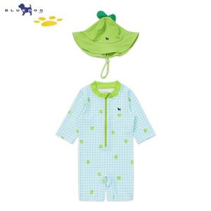 블루독베이비[hu] 25.SS BL)체크애플올인원수영복 45370-620-04 유아수영복 유아래쉬가드 올인원수영복