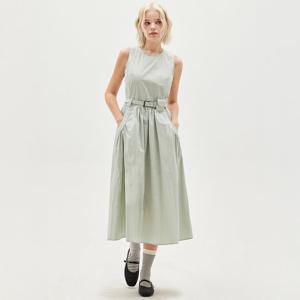 SLEEVELESS FLARED DRESS WITH BELT_T513DS503(MT)
