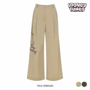 [스팍스]여성 벅스버니 핀턱 와이드 긴바지 팬츠 SP1LPA015