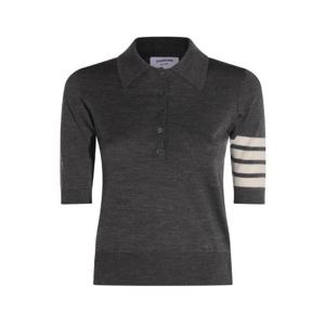 Thom Browne 4 바 버튼 디테일 반소매 폴로 셔츠 FKP053AY1014 035 TP940310994