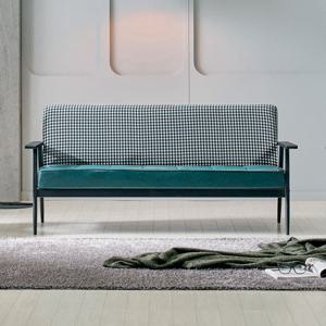 파로마 네오 알토 3인 체크 패브릭 소파 스틸 프레임 NES1555